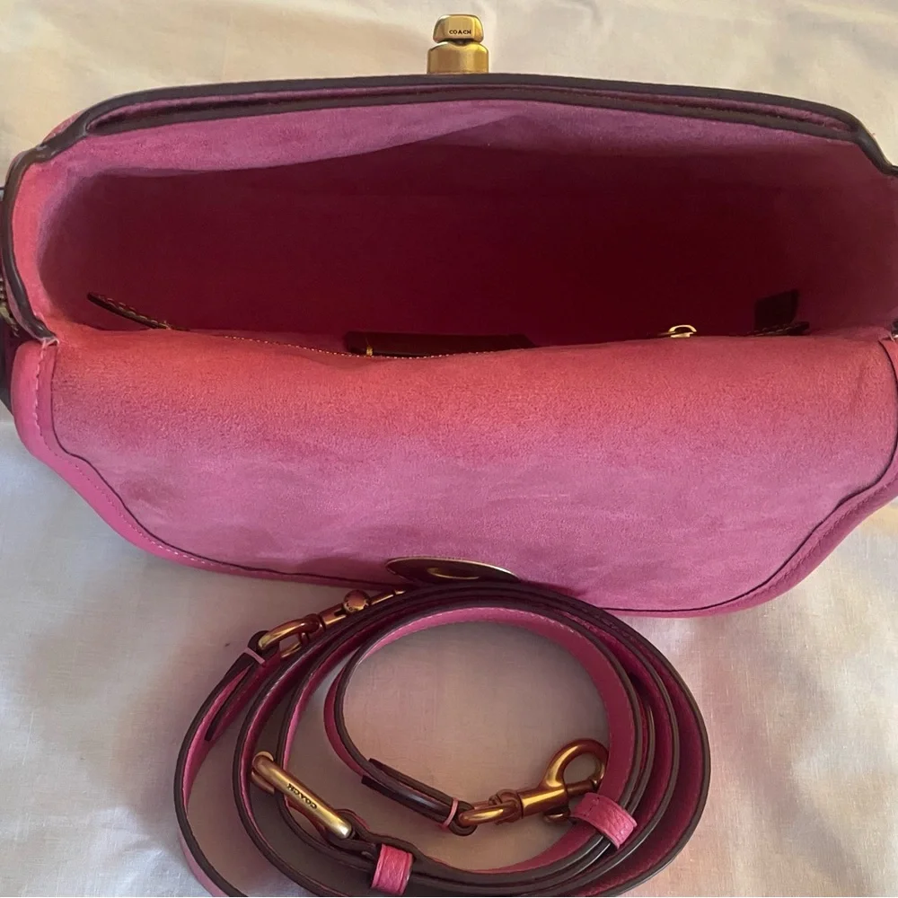 Pink Leather COACH Crossbody Bag NWT in mint condition. - Picture 12 of 14